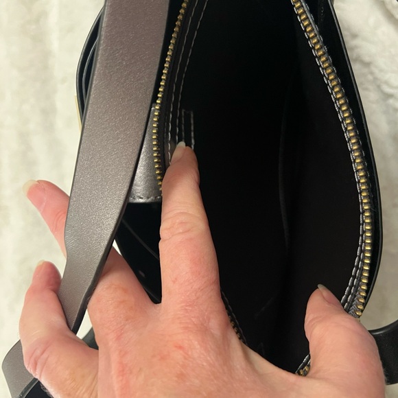 Kate Spade Gun Metal Tote Purse. 100% Cow Leather. - Picture 4 of 10